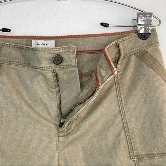 L.L. Bean Khaki Skinny Outdoor Pants Size 10 - Picture 2 of 9